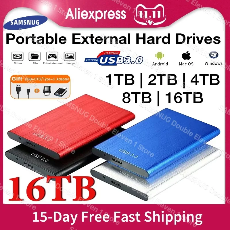 

New external hard drive 1TB High-speed ssd portable hard disk SSD 2TB 16tb Mobile Solid State Drive USB 3.1 for ps5 Laptop Mac