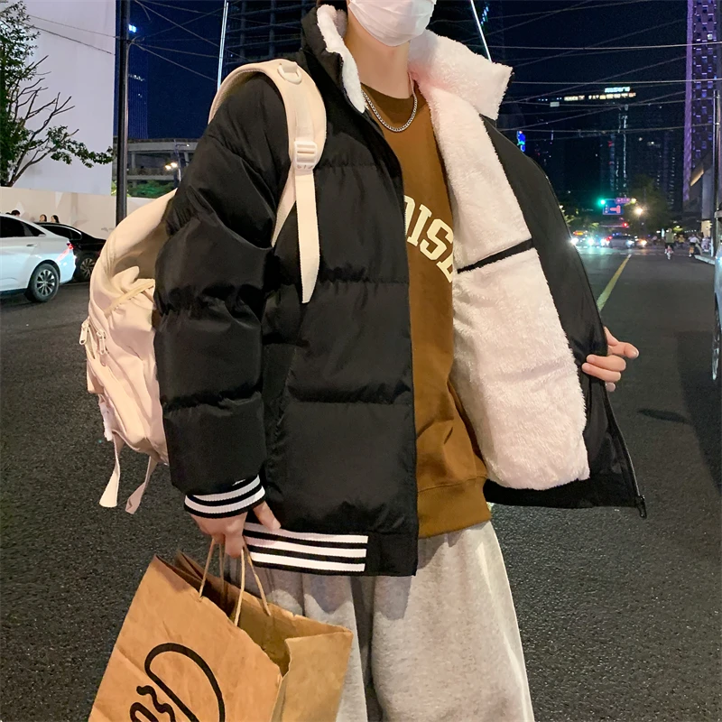

2023 Winter Harajuku Fashion Oversize Winter Thicken Cotton Jacket Travel Bubble Coat Warm Plus Size Puffer Jacket for Male