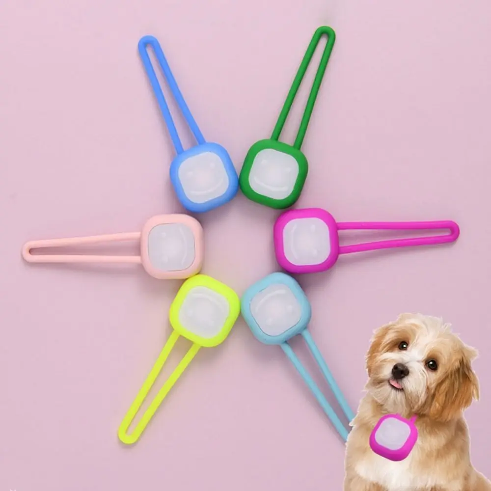 Dog Collar Pet Collar Pet Necklace Waterproof Pet Led Walking Night Pendant Hanging Silicone Pet Collar Pendants Colorful with LED Light Dog Pendant Night Light