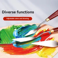 Stainless Steel Oil Painting Knives Artist Crafts Spatula Palette Knife Scraper Drawing Art Tools Stationery Supplies 2
