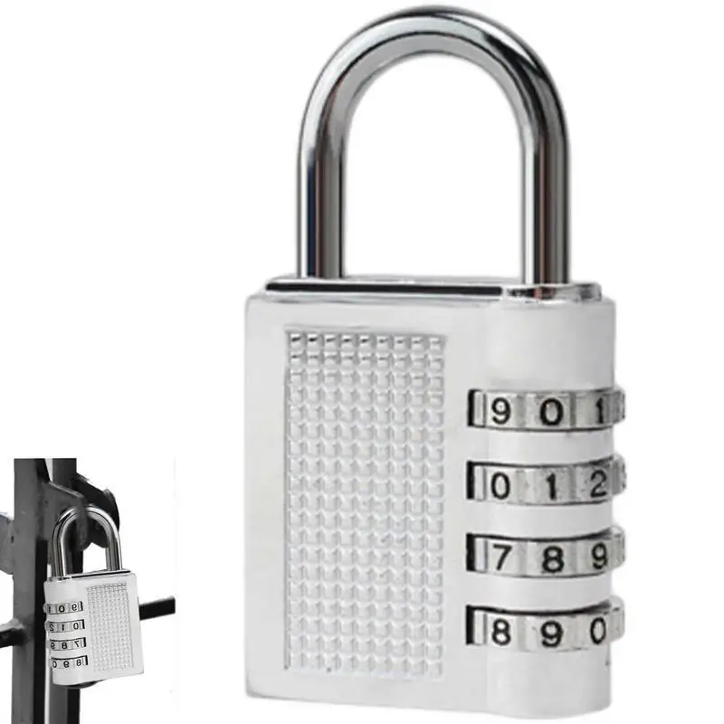 

Padlock For School Gym Locker 4 Digit Outdoors Small Password Combination Lock Waterproof Sports Locker Fence Toolbox Case