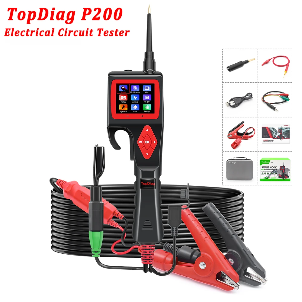 Topdiag P200 Power Probe Automotive Electric Circuit Tester 9V30V