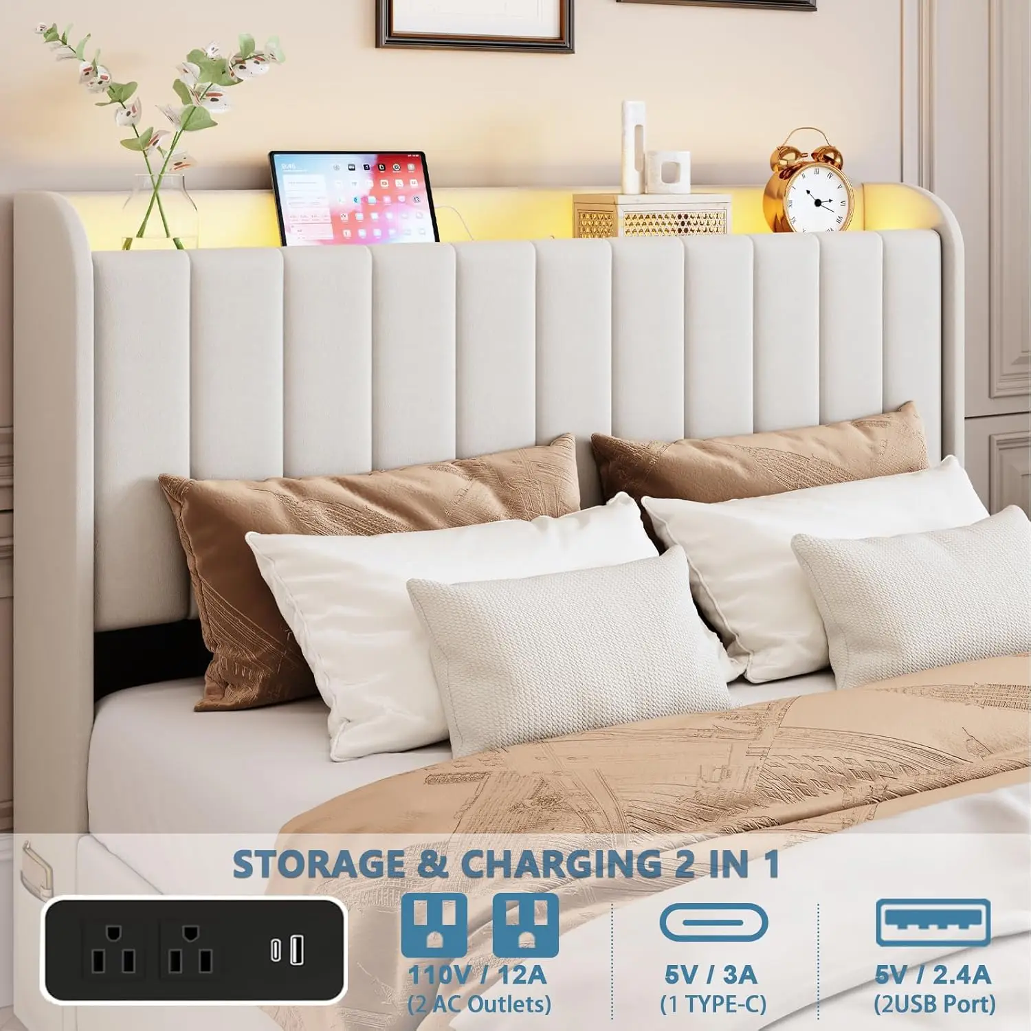 Queen Bed Frame with Storage 3