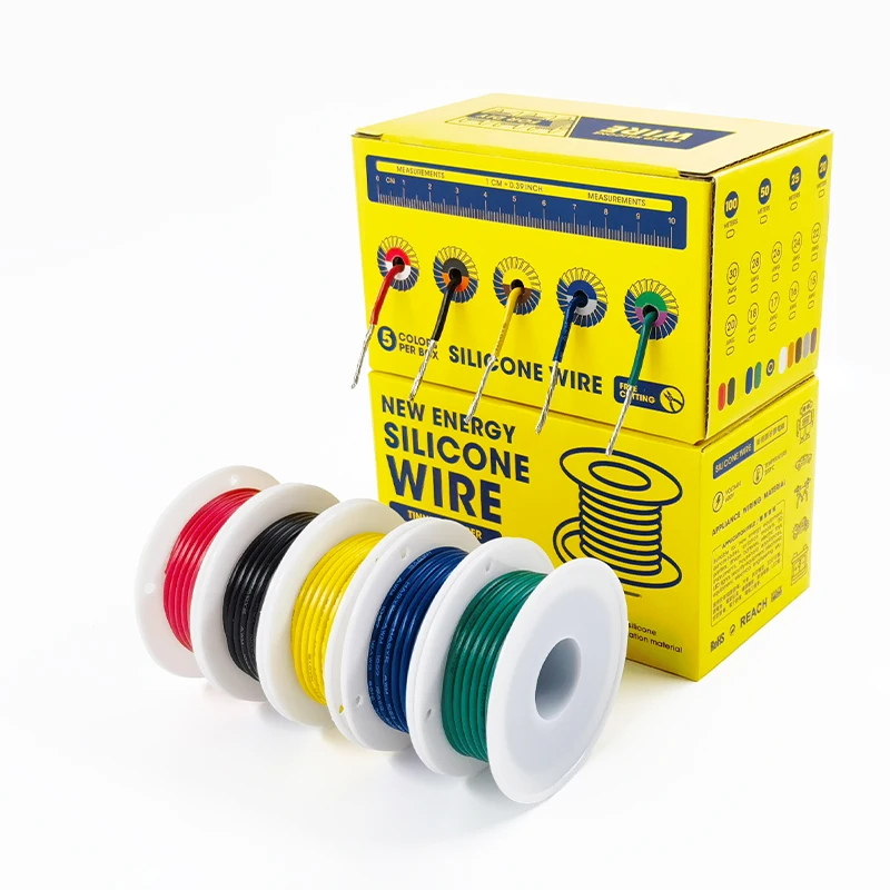 Multicolor AWG Tinned Copper Soft Silicone Electrical Wire Kit