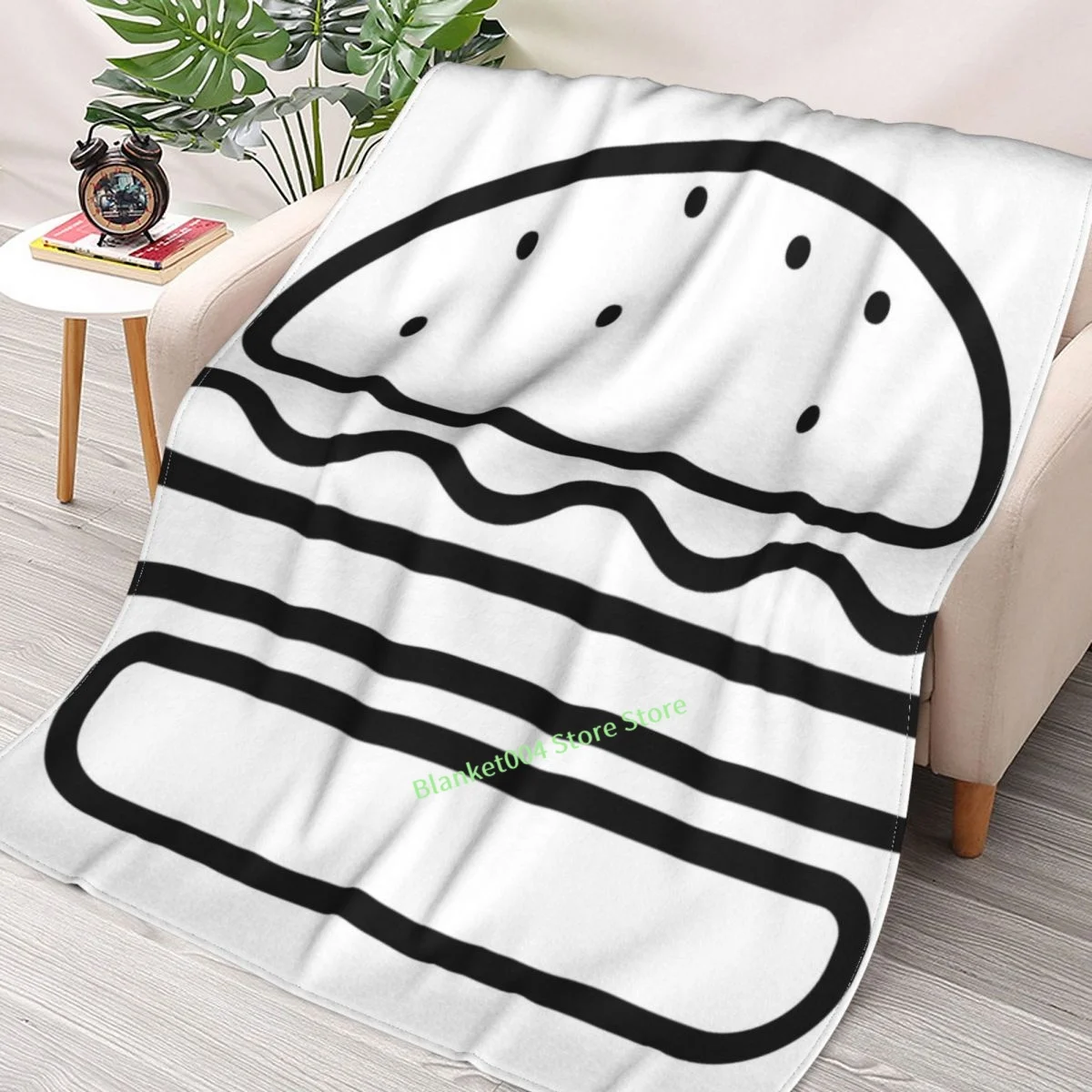 

Burger Throw Blanket 3D printed sofa bedroom decorative blanket children adult Christmas gift
