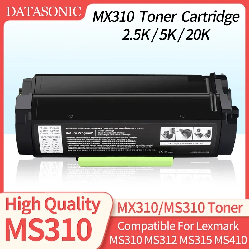 

Совместимый тонер-картридж для Lexmark MS310 MS312 MS315 MS410 MS415 MS510 MS610 MX310 MX410 MX510/511 MX610/611