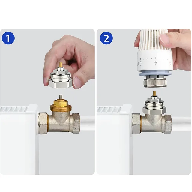 อะแดปเตอร์ฮีทซิงค์ 2 ชิ้น M30x1.0 ถึง M30x1.5 อะแดปเตอร์วาล์วควบคุมอุณหภูมิแบบเกลียวสำหรับการควบคุมอุณหภูมิสมัยใหม่ 1