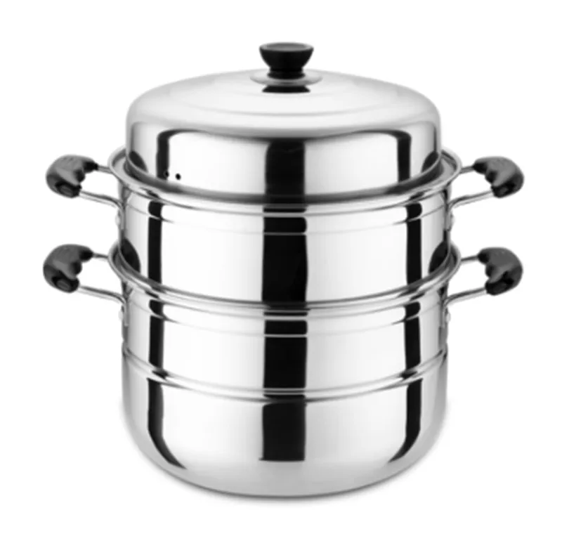 Stainless Steel two Three layer Thick Steamer pot Soup Steam Pot Universal Cooking Pots Induction Cooker Gas Stove steam pot steaming cooker set