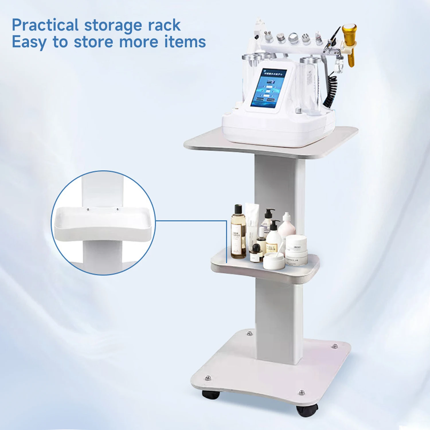 Multi Layer Storage Trolley Beauty Instrument Cart SPA Machine