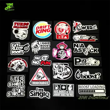 Newest Turbine Culture Sticker No Turbo No Fun PVC Japan JDM Reflective Sticker For Boost Loading Car Motorcycle Luggage Sticker 1