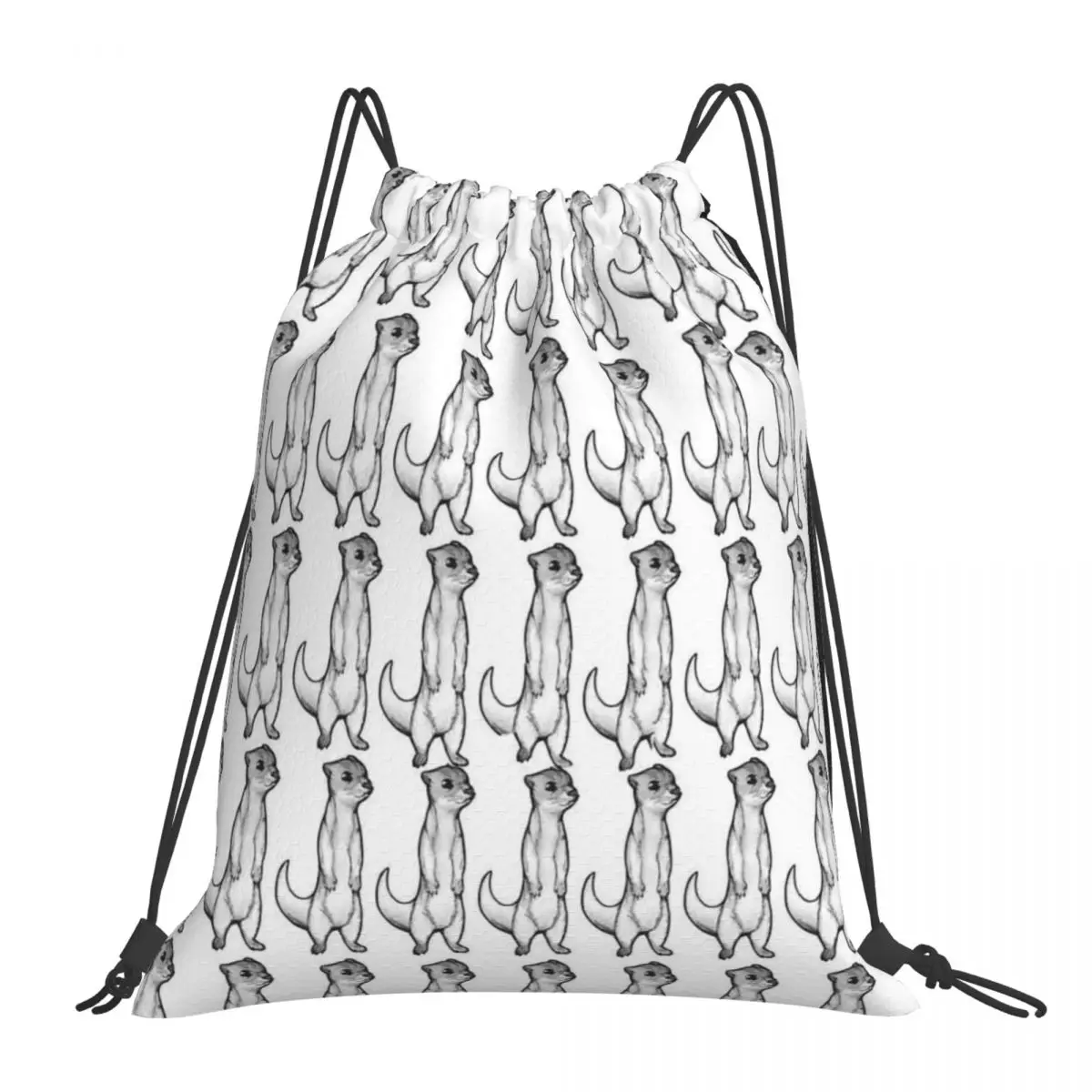 

Рюкзак на шнурке для мужчин и женщин, повседневная портативная спортивная сумка с выдром и карманами, школьный ранец