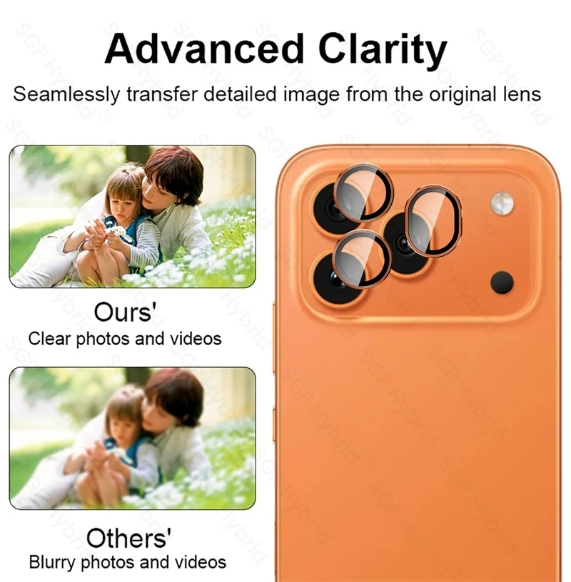 Premium Aluminum Alloy Camera Protector Cap with Tempered Glass Lens Cover
