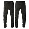 European and American Fashion Jeans 8520 High Street Fashion Brand Street Torn Patch Jeans Slim Stretch Jeans for Men 4