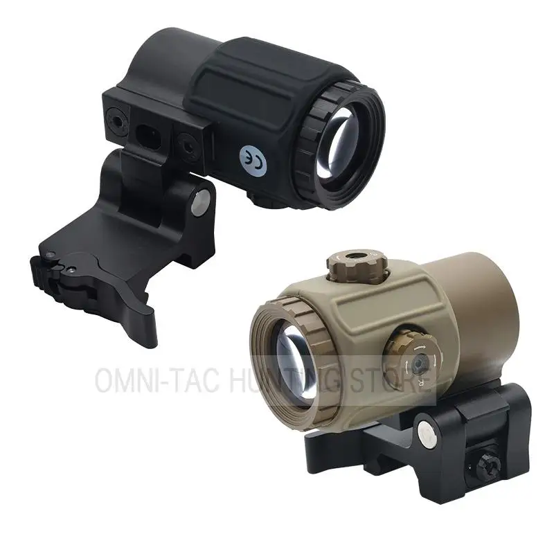 Tactical G33 G43 3X Magnifier Sight Scope Folding Side Flip G45 5X Magnifiers For 558 556 553 Holographic Reflex Red Dot Sights