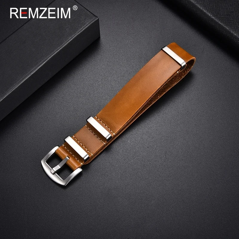 Premium Genuine Leather Wristband - Brown & Black