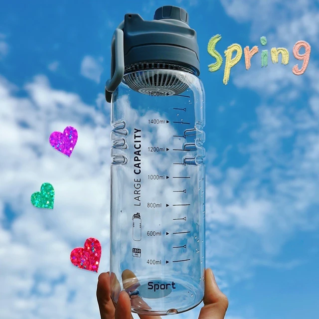 Botella de agua deportiva de 1,5 litros con filtro, hervidor de agua de  gran capacidad para senderismo, Fitness, Camping al aire libre, 2200ml -  AliExpress