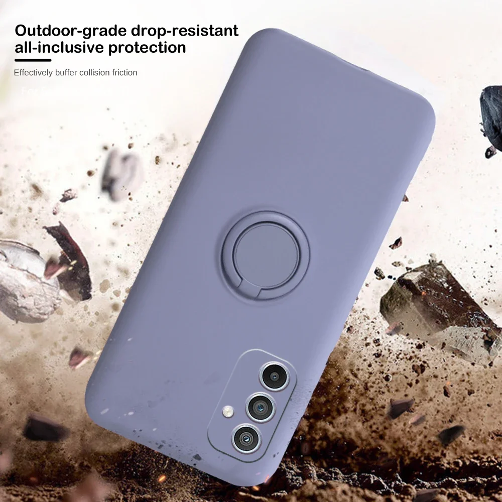 Liquid Silicone Ring Holder Soft Phone Case - Enhanced Grip and Protection