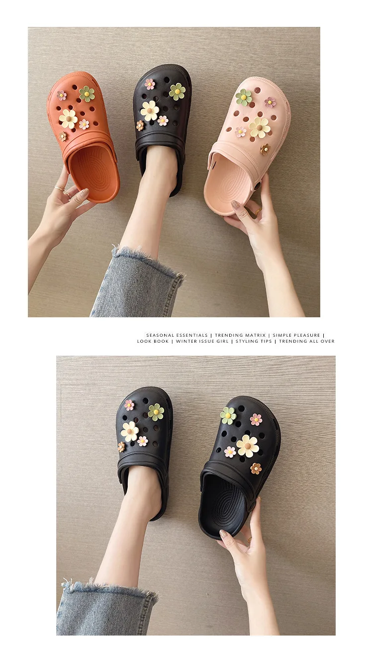 2026 Neue Mode Dicksohlige Pantoffeln für Damen, Outdoor-Verschleißfeste Freizeitsandalen, Klassische EVA-Schuhe, Wasserdichte Strandschuhe für Frauen – Detail 3