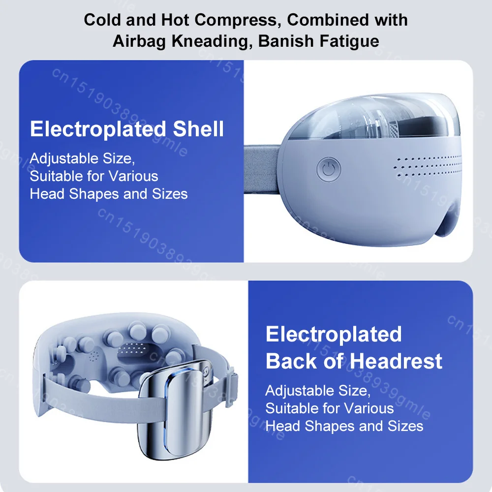 4D Eye Massager Vibration Eye Care Instrument Acupressure point Hot Compress Massage Glasses Fatigue Eye Glasses Eyes Soothing