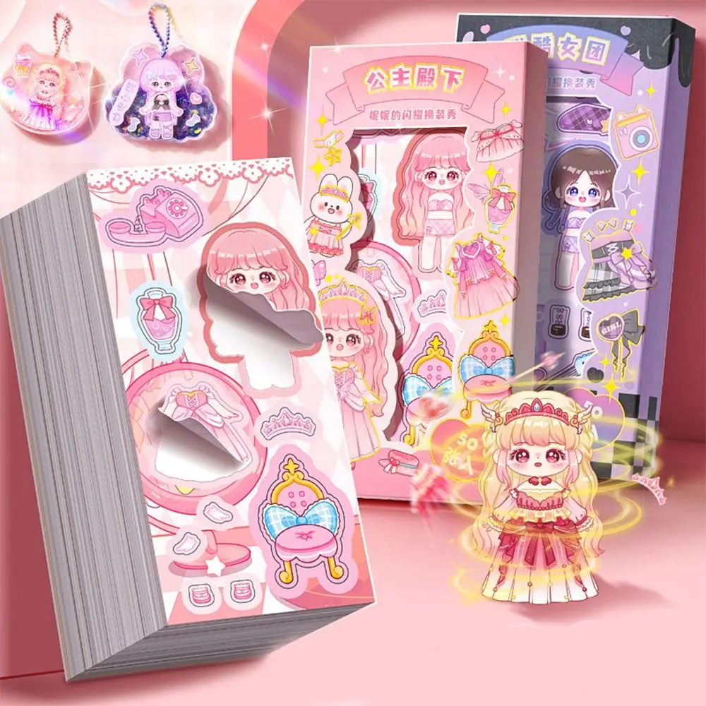 

50 Sheets Girl Dress-up Outfit Stickers for Personalized Journal Scrapbooking Decoration DIY Crafts