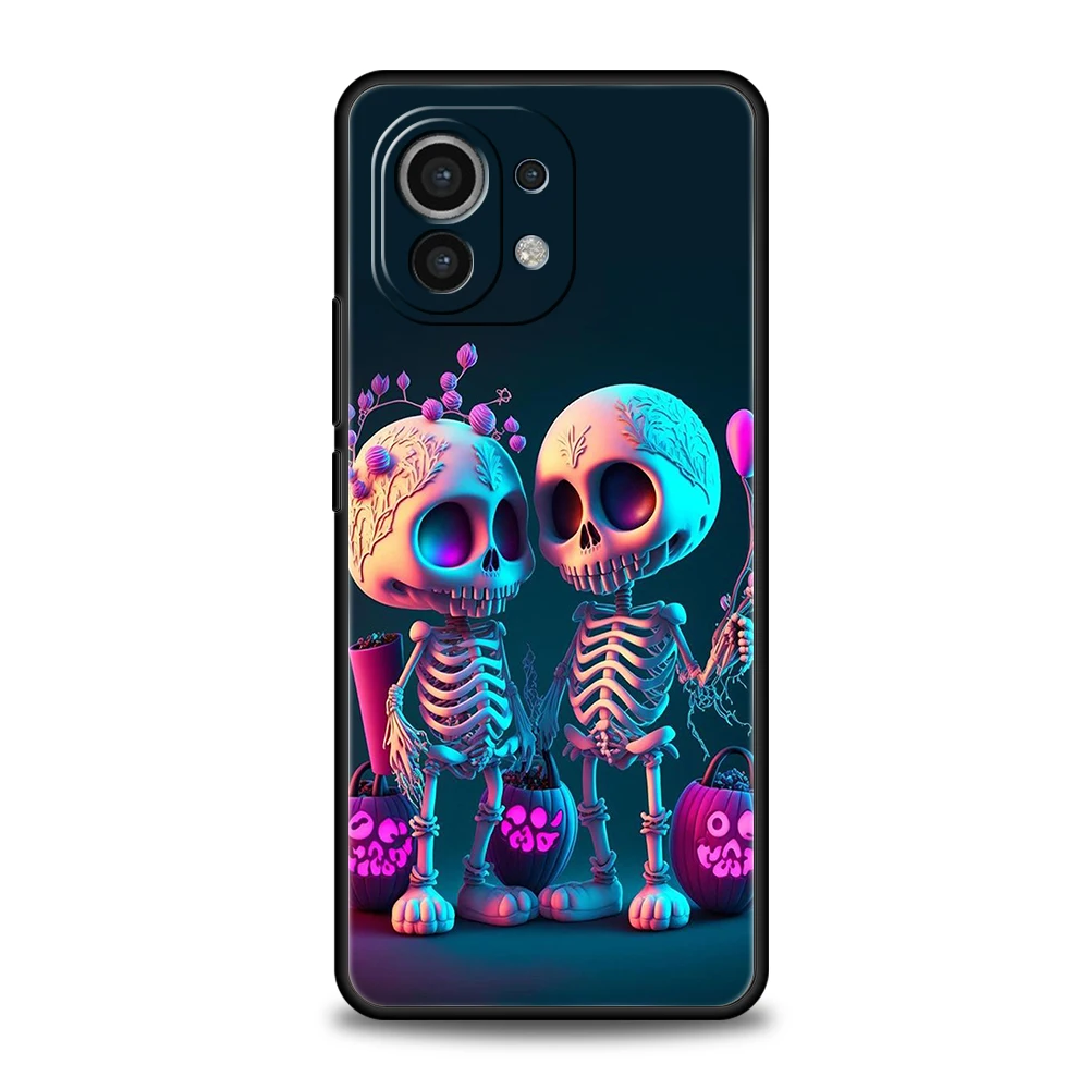 Love Skeleton Skull Shockproof Silicone Phone Case Cover