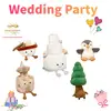 New Wedding Cake Penguin Plush Toy Wedding Party Creative Home Decoration Soft Stuffed Animal Cake Food Cute Kid Boys Girls Gift 2