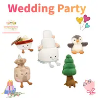 New Wedding Cake Penguin Plush Toy Wedding Party Creative Home Decoration Soft Stuffed Animal Cake Food Cute Kid Boys Girls Gift 2