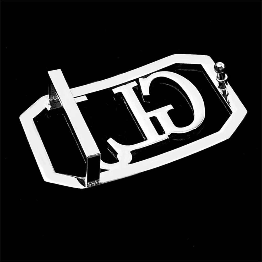 New Stainless Steel Customized Logo Belt Buckle for Men Custom Initials Personalized Fashion Creative Men Jewelry Beautiful Gift
