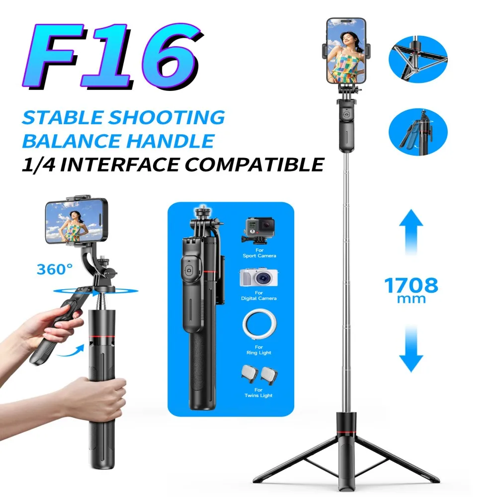 Portable Bluetooth Selfie Stick Retractable Multifunctional 1708MM Phone Holder Tripod With fill light Wireless Remote Shutter