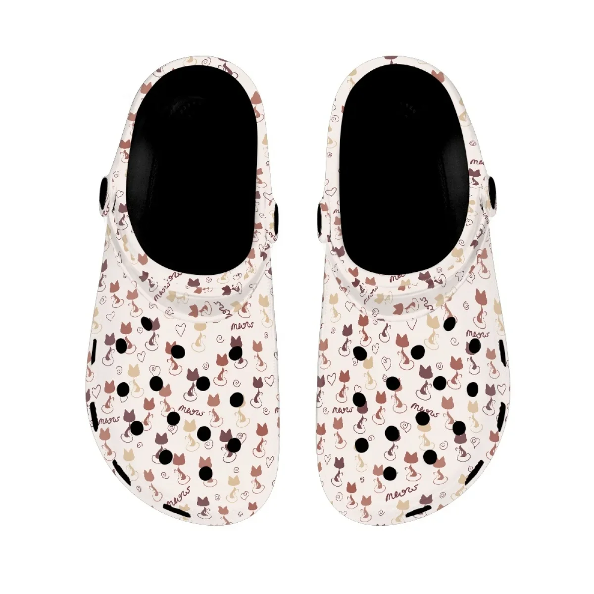 New Cartoon Cat Puzzle Summer Non-Slip Garden Shoes Women Hospital Work Medical Sandals Classic Nursing Slides Slippers