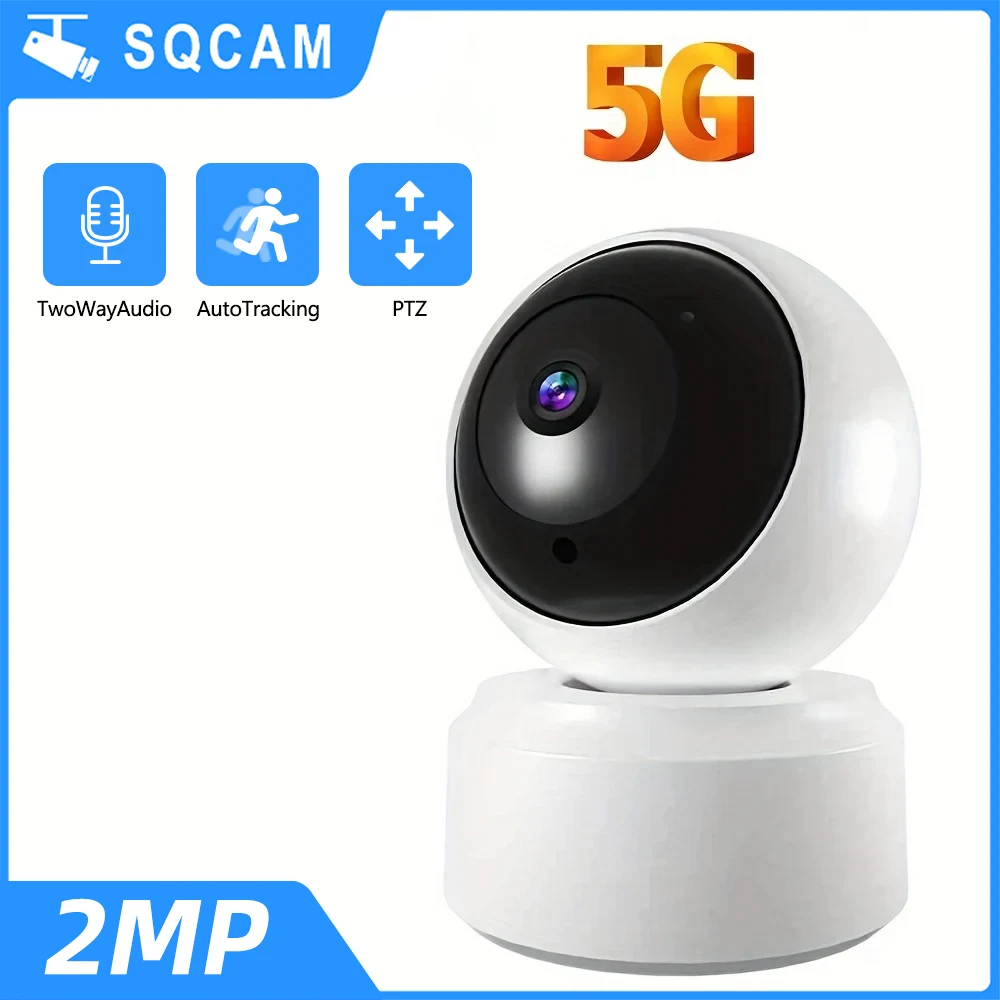 

2MP HD IP Camera Smart Auto Tracking Indoor Baby Monitor 5G/Wifi Surveillance Camera Security Home Night Vision Video Two-Way Au
