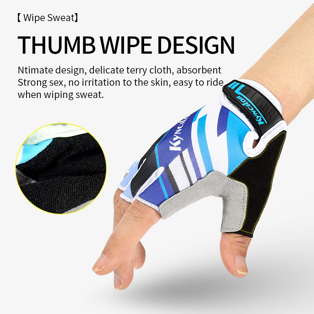 Outdoor Sports Cycling Gloves Half-Finger Men and Women Anti-slip Breathable Non-Slip Short-Finger Bicycle Motorbike Gloves 2