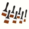 7pcs Large Flat Paint Brush Set, Soft Nylon Bristles for Acrylic, Oil, Gesso, Watercolor-Versatile Artist's Varnish Application 1