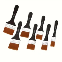 7pcs Large Flat Paint Brush Set, Soft Nylon Bristles for Acrylic, Oil, Gesso, Watercolor-Versatile Artist's Varnish Application 1