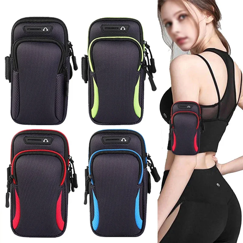 Universal 6.7'' Phone Armband Outdoor Waterproof Fitness Running Sport Arm Cellphone Holder with Headphone Jack Mobile Phone Bag phone armband mobile phone armband phone arm band sports arm bag fitness arm bag