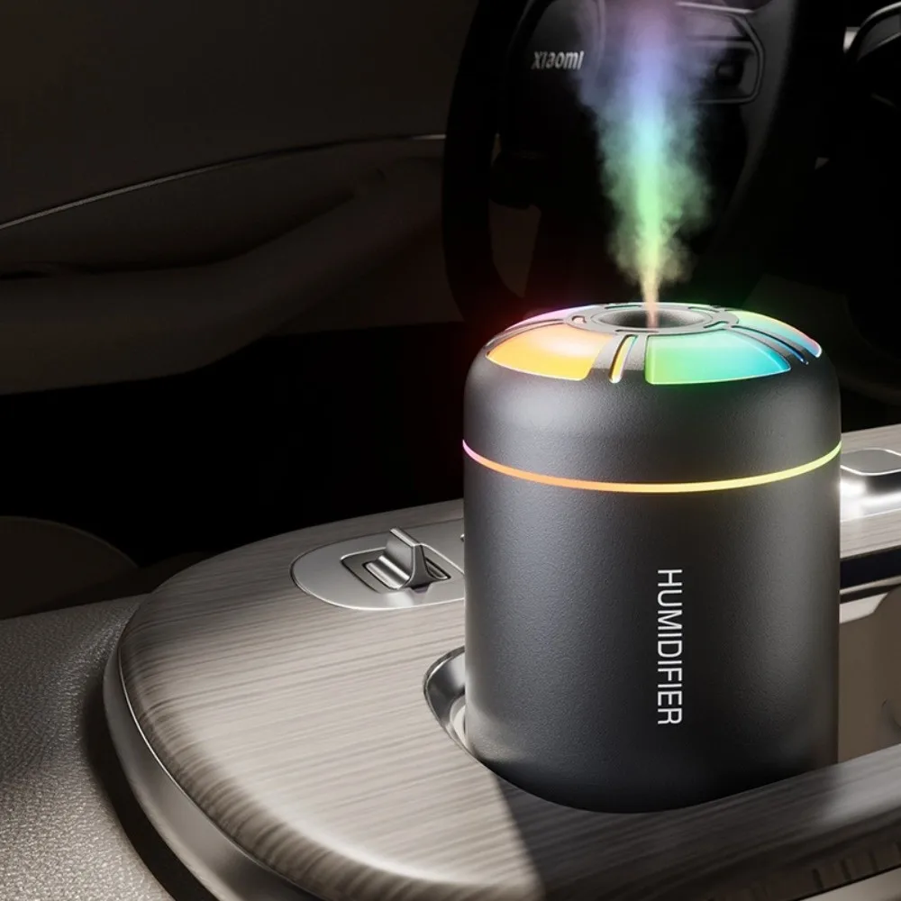 부드러운 180ML 자동차 미니 아로마 디퓨저 USB LED 가습기 무소음 작동 야간 조명 에센셜 오일 정화기 사무실용