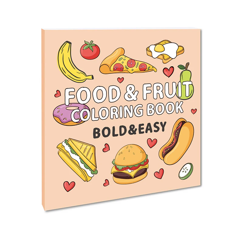 음식 및 과일 색칠하기 책, 만화 그래피티, 어린이 그림 색칠하기, 40 매