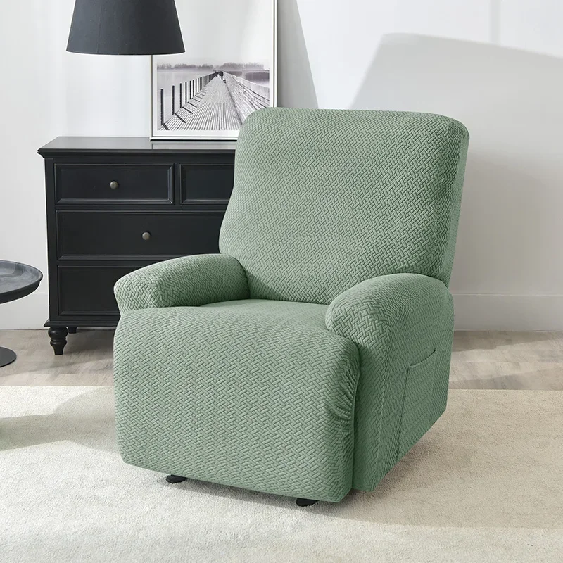 Jacquard Recliner Sofa Cover Stretch Spandex Couch Slipcovers Non Slip Armchair Slipcovers 4pcs/set