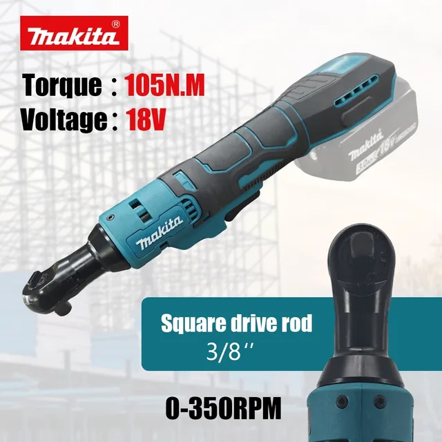 Clé à cliquet sans fil Makita 105N.M 1/2'' - Tournevis électrique rechargeable - Outil de démontage de vis et d'écrous - Outils de réparation automobile 1