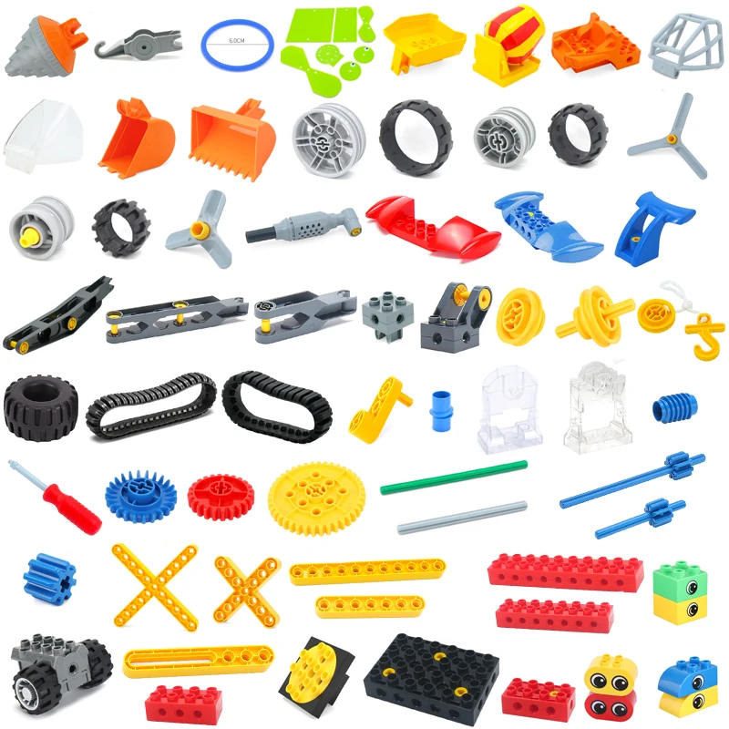 Große Bausteine Technologie Ingenieurtechnik Montagezubehör Kompatibel mit Duploes 9656 45002 Lernspielzeug für Kinder