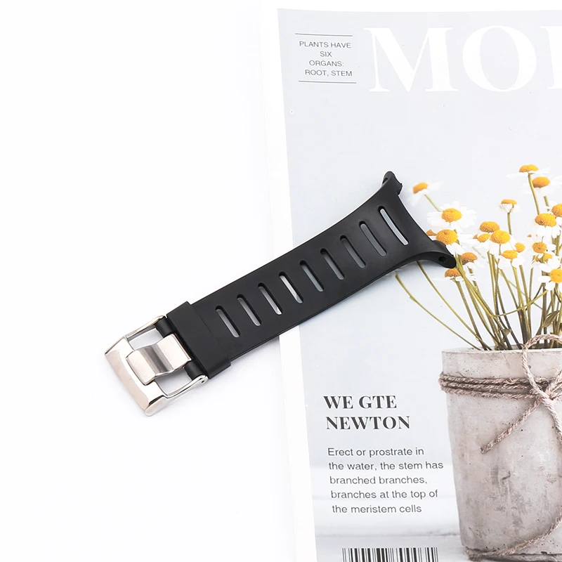 Men's rubber watch strap accessories for SUUNTO T1 T1C T3 T3C T3D T4C T4D Outdoor Sports waterproof watch band Women buckle
