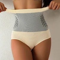 Culottes gainantes sans couture à taille haute pour femmes, contrôle de l'abdomen, thérapie magnétique, sous-vêtements chauds pour l'utérus, culottes amincissantes 2