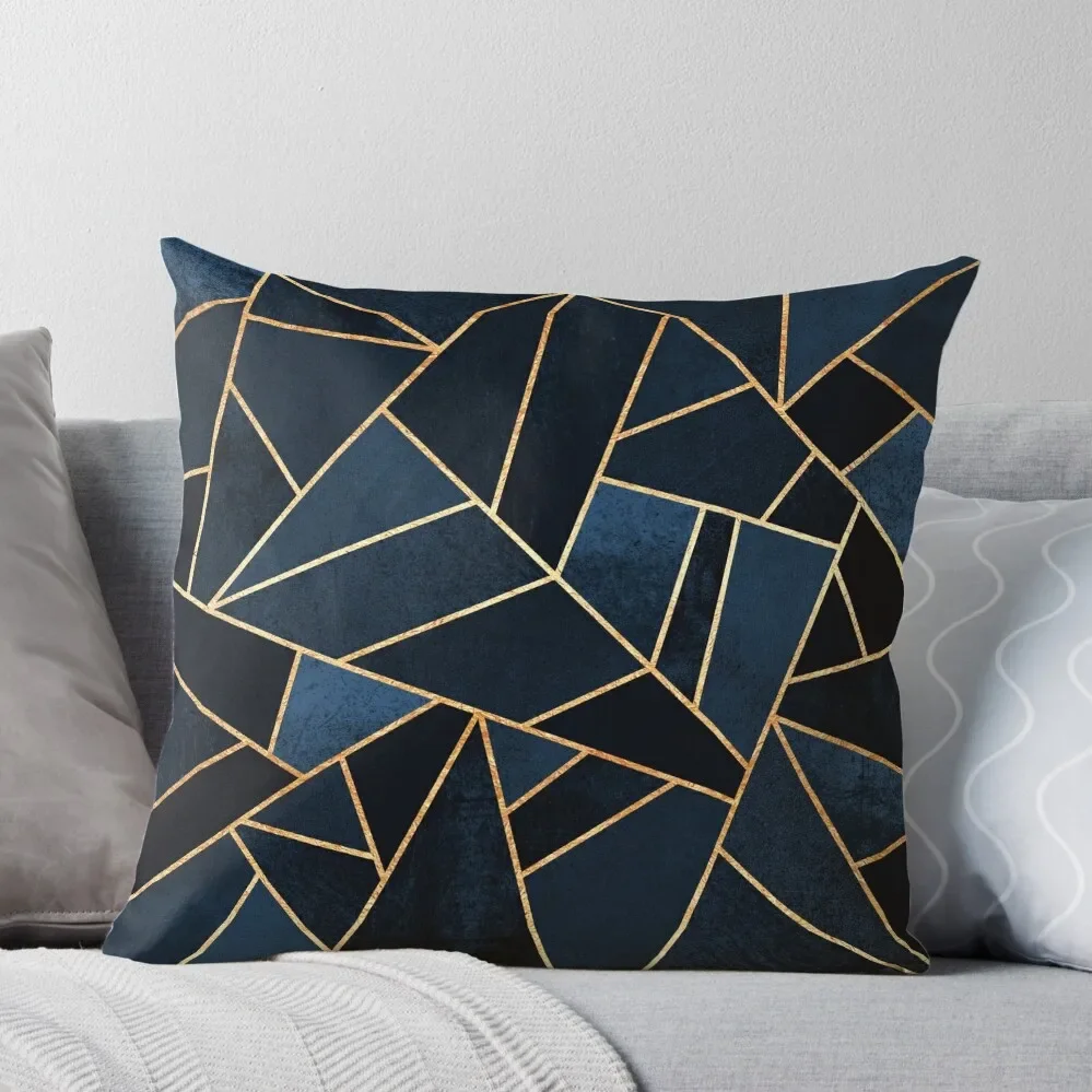 

Navy Stone Throw Pillow Luxury Cushion Cover Luxury Living Room Decorative Cushions Ornamental Pillow christmas pillowcases