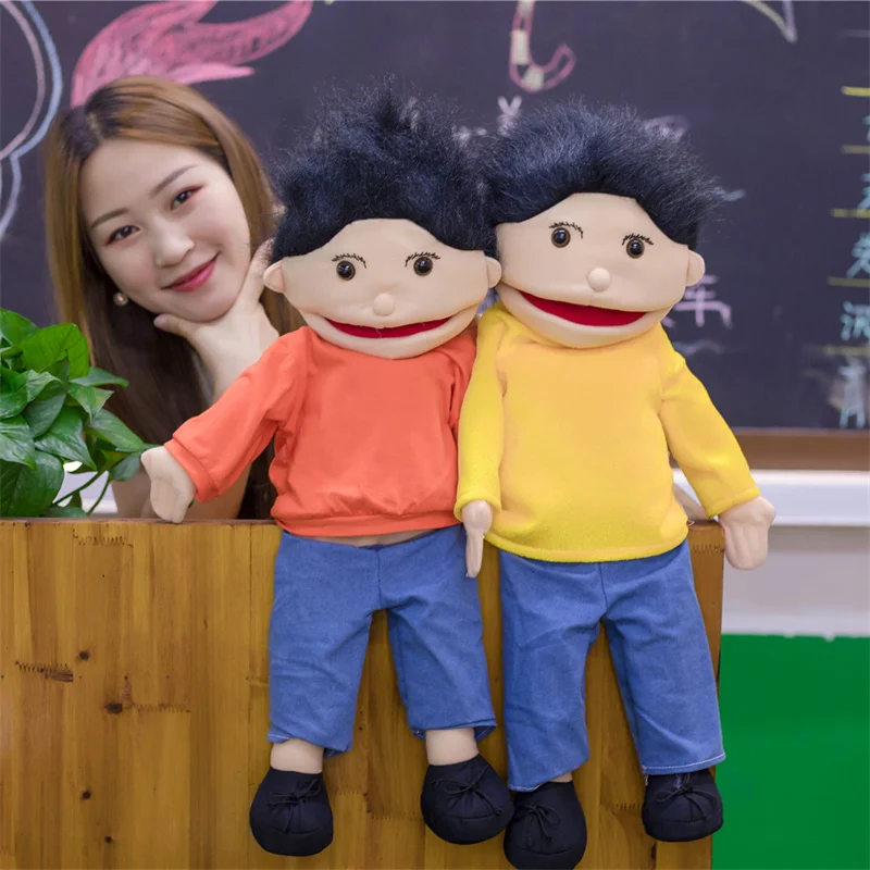 60cm Kindergarten Educational Hand Puppet Stuffed Doll Abdominal Performance Props Language Story Toy Gift for Kid Birthday Xmas if architecture is a language then a building is a story