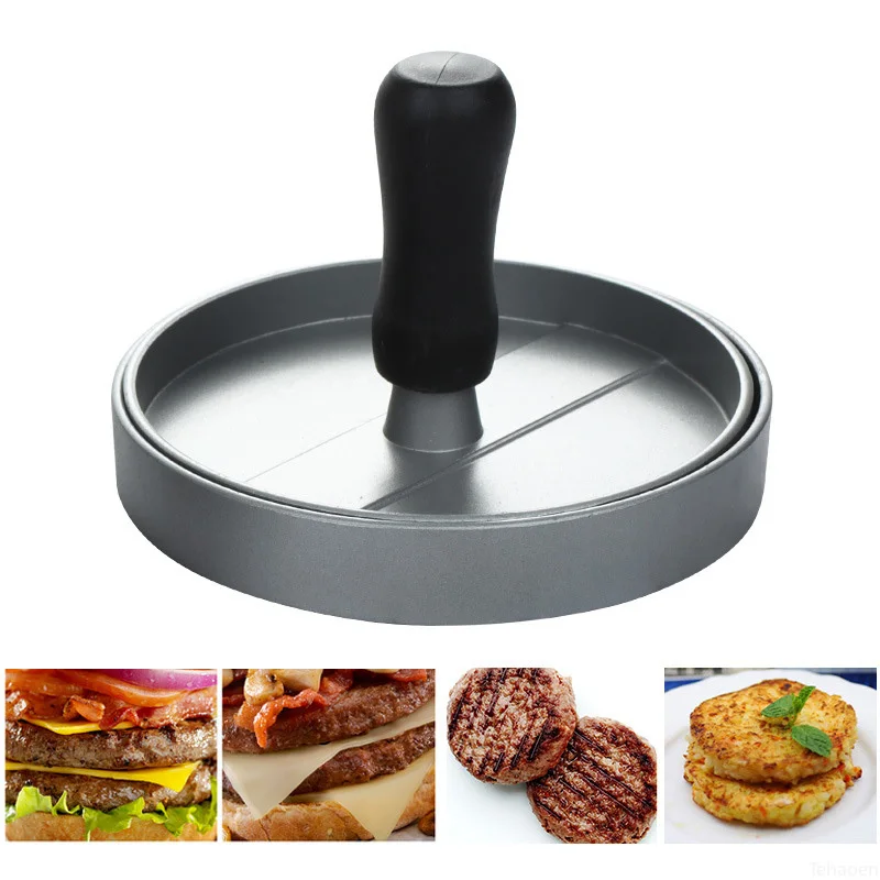 Burger Press Round Hamburger Mold Aluminum Alloy Hamburguer Meat Beef BBQ Smash Burger Press For Cutlets Kitchen Food Mold