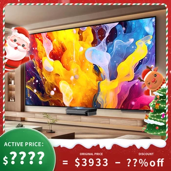 MAX 72"~120" 16:9 T-Prism Ambient Light Rejecting Projection Curtain for Home Theater Living Room Fixed Frame Projector Screen