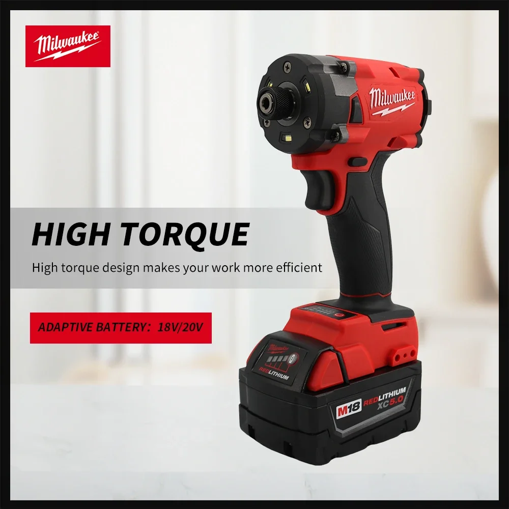 Milwaukee Brushless Impact Driver 300NM 18V Machines Repair Screwdriver Impact Drill Rechargable Battery 4 Speed Power Tool 3