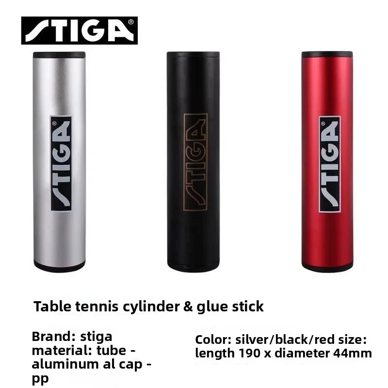 STIGA 탁구 라켓 금속 접착제 롤러, 접착제 압착기, 라켓 접착제, 관형 볼 박스, 간단한 다기능 박스