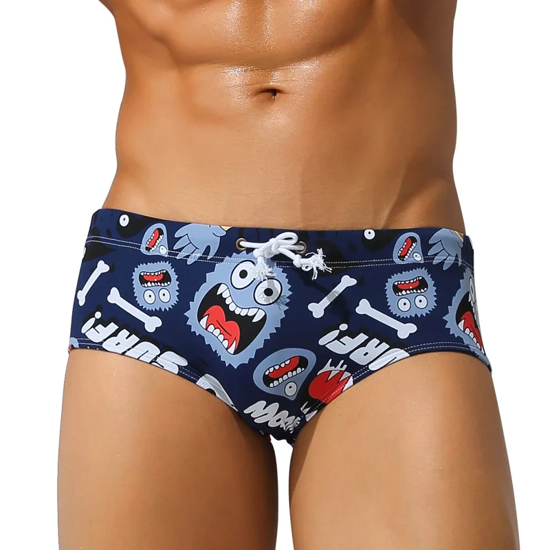 Fashion UK Flag Printed Swimwear Men Beach Shorts Push Up Cup Sexy Man Swimsuits Board Briefs Surfing Swimming Trunk 4