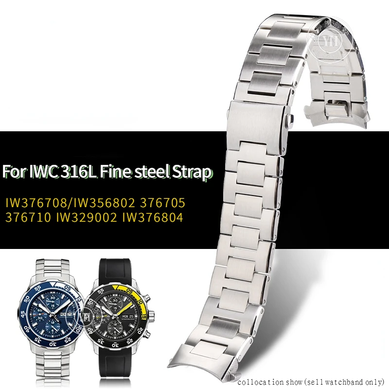 Per Iwc Aquatimer Family Iw376708/Iw356802 376705 376710 Iw329002 Iw376804 Cinturino Da Uomo Cinturino In Acciaio Inossidabile Solido